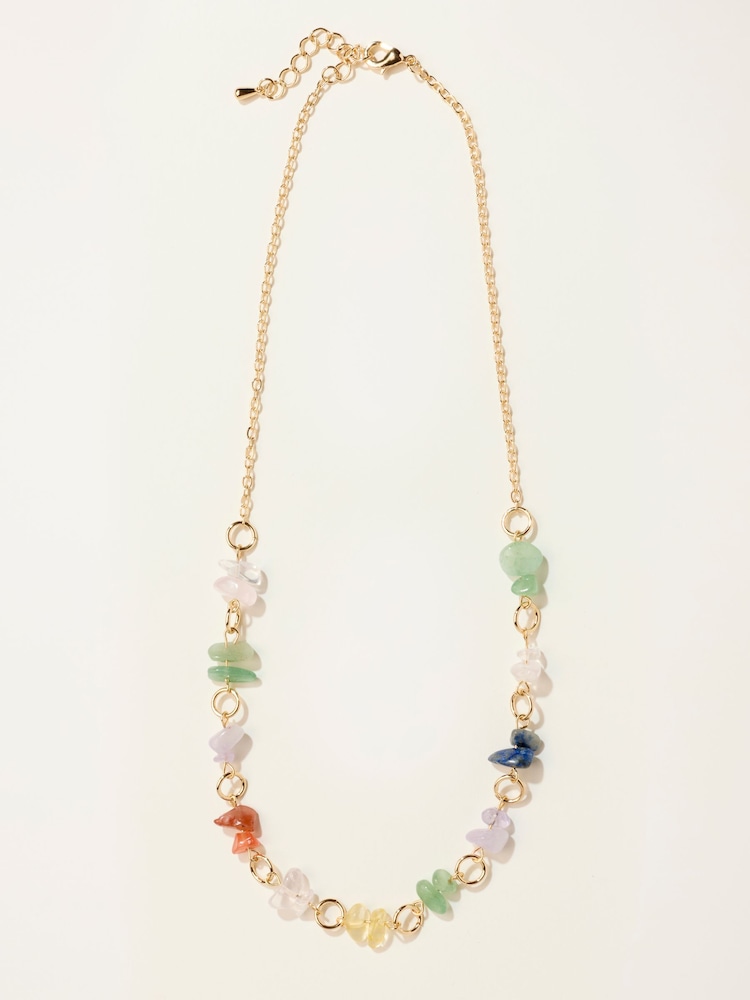 FatFace Stone Chain Necklace - Bild 2 von 3
