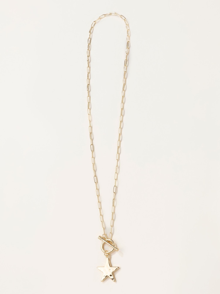 FatFace Gold Tone Star Necklace - Image 1 of 2