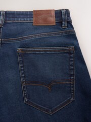 Mid Blue Slim Fit Motionflex Jeans With Elasticated Waist - Image 10 of 11