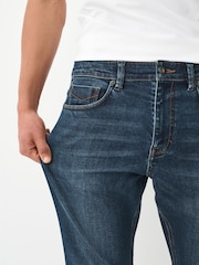 Mid Blue Slim Fit Motionflex Jeans With Elasticated Waist - Image 4 of 11