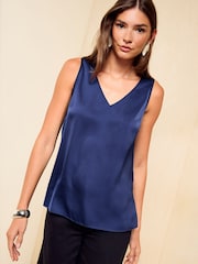 Friends Like These Navy V-Neck Vest Top - Image 4 of 5