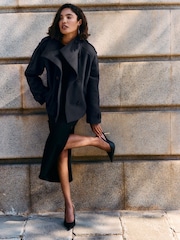 Friends Like These Navy Cosy Funnel Neck Short Jacket - Image 2 of 5