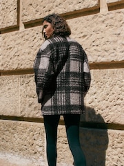Friends Like These Grey Check Double Breasted Peacoat - Image 5 of 5