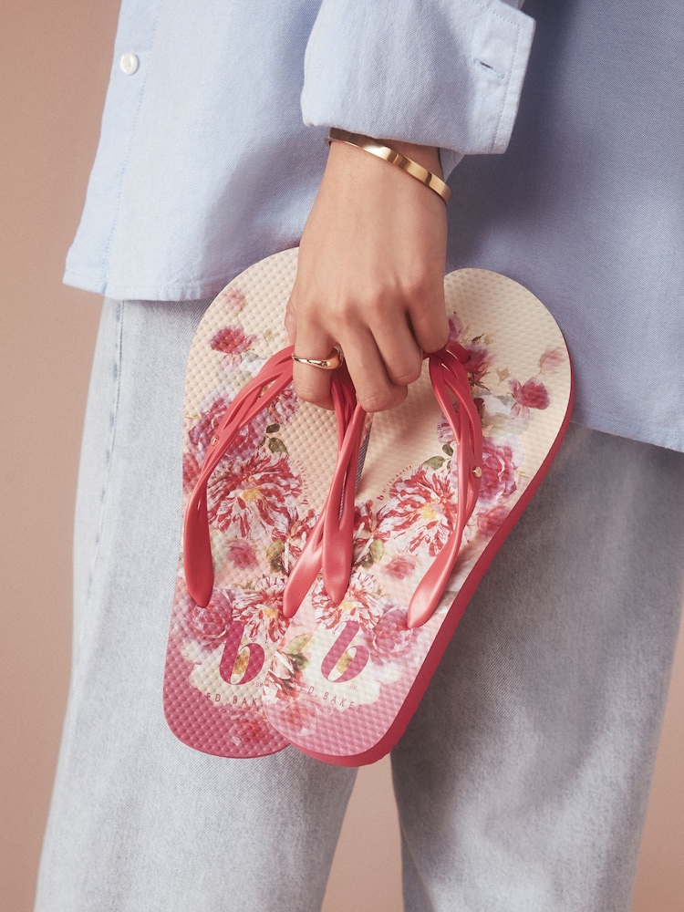 Rosa - B by Ted Baker Round Toe Printed Flip Flops - Bilde 1 av 2