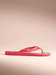 B by Ted Baker Round Toe Printed Flip Flops - Image 4 of 7