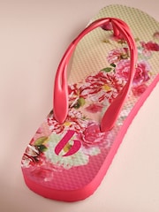 B by Ted Baker Round Toe Printed Flip Flops - Image 5 of 7