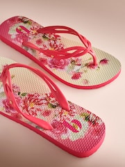 B by Ted Baker Round Toe Printed Flip Flops - Image 6 of 7