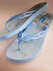B by Ted Baker Round Toe Printed Flip Flops - Image 8 of 8