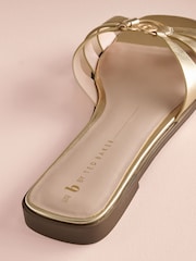 Ոսկի - B By Ted Baker կաշվե քառակուսի քթով մետաղական կոշիկներ - Պատկեր 5 7-ից