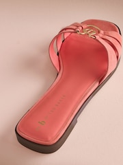 Մարջանագույն վարդագույն - B By Ted Baker կաշվե քառակուսի քթով մետաղական կոշիկներ - Պատկեր 6 8-ից