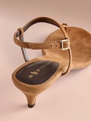 Leather Toe Thong Hardware Detail Kitten Heel - Image 5 of 7