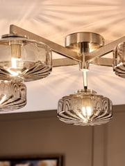 Chocolate Brown Rimini 5 Light Flush Fitting - Image 4 of 5