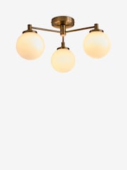 Brass Weston Ceiling Light Fitting 3 Light Flush (also suitable for bathrooms) - Image 2 of 5