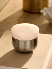 Brass N. Premium Brass Medinia Alabaster and Marble Rechargeable Table Lamp - Image 2 of 6