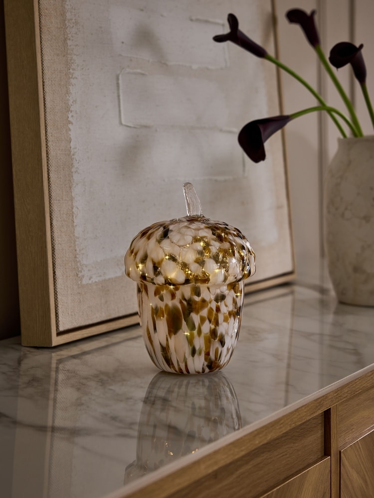 Multi Confetti Glass Acorn Battery Operated Feature Light - Image 1 of 4 Multi Confetti Glass Acorn Battery Operated Feature Light - Image 1 of 4
