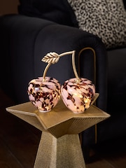 Pink Confetti Glass Cherries Battery Operated Feature Light - Image 1 of 3