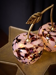 Pink Confetti Glass Cherries Battery Operated Feature Light - Image 2 of 3