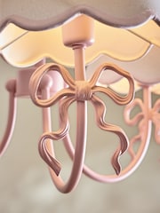 Pink Bow 3 Light Chandelier Ceiling Light - Image 3 of 5