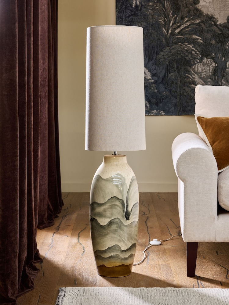 Ivory Clevedon Floor Lamp - Image 2 of 5 Ivory Clevedon Floor Lamp - Image 2 of 5
