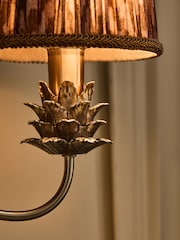 Brass Pineapple 2 Light Rechargeable Wireless Wall Light - Image 3 of 6