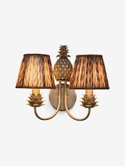 Brass Pineapple 2 Light Rechargeable Wireless Wall Light - Image 5 of 6