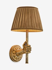Amber Orange Velvet Velvet Pleated Lamp Shade - Image 5 of 6