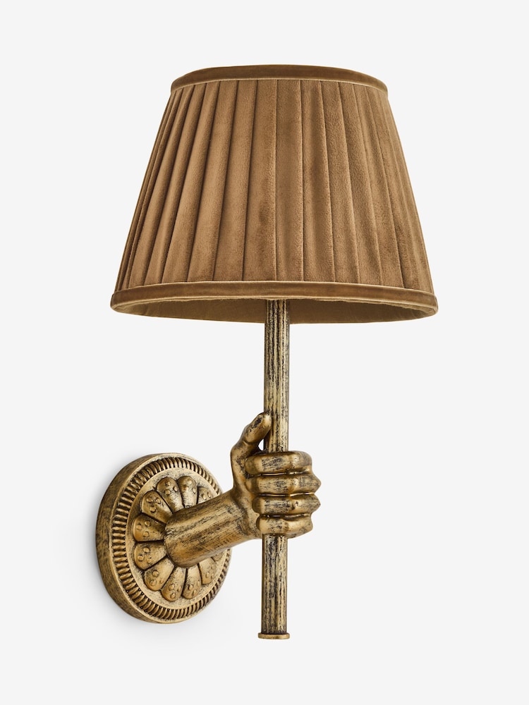 Amber Orange Velvet Velvet Pleated Lamp Shade - Image 6 of 6 Amber Orange Velvet Velvet Pleated Lamp Shade - Image 6 of 6