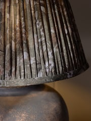 Green Floral Pleated Lamp Shade - Image 4 of 6