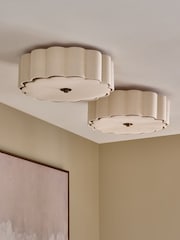 Natural Larson Small Flush Fitting Ceiling Light - Image 2 of 5