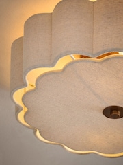 Natural Larson Small Flush Fitting Ceiling Light - Image 4 of 5