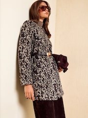 Friends Like These Animal Printed Collarless Dolly Coat - Image 1 of 6