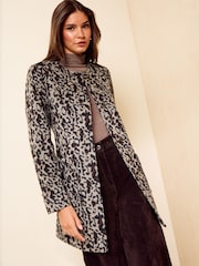 Friends Like These Animal Printed Collarless Dolly Coat - Image 4 of 6