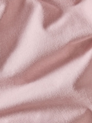 Pink Blush Supersoft Brushed Cotton Plain Duvet Cover and Pillowcase Set - Image 3 of 3