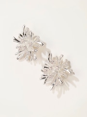FatFace Silver Tone Burst Party Earrings - Image 1 of 2