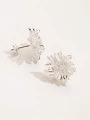 FatFace Silver Tone Burst Party Earrings - Image 2 of 2