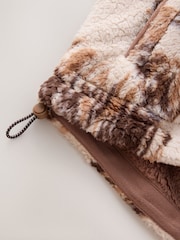 Neutral Hamish The Highland Cow Half Zip Borg Fleece - Image 4 of 4