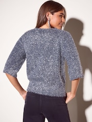 Friends Like These Navy Tinsel T-Shirt - Image 5 of 6