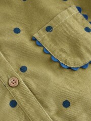 Green Spot Baby Pinafore Long Sleeve Bodysuit And Tights 3 Piece Set (0mths-2yrs) - Image 10 of 12