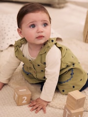 Green Spot Baby Pinafore, Long Sleeve Bodysuit And Tights 3 Piece Set (0mths-2yrs) - Image 2 of 4