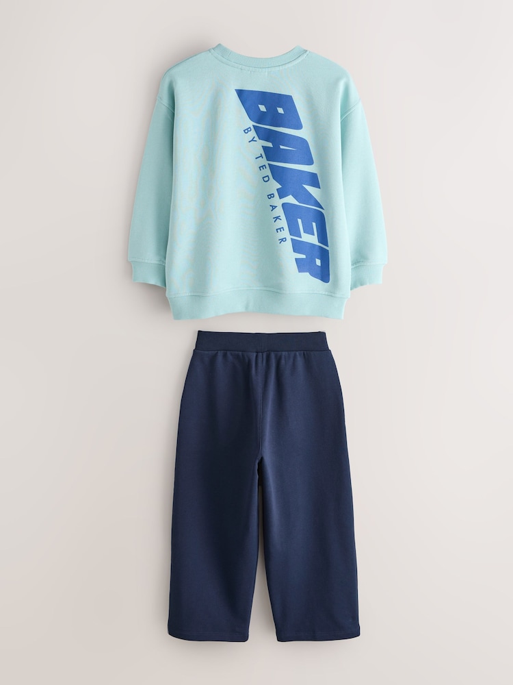 Baker by Ted Baker Oversized Graphic Sweatshirt and Wide Leg Joggers Set - Image 2 of 6
