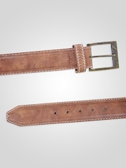 D555 DYLAN Contrast Stitch Faux Leather 3.8 Cm Width Belt - Imagen 3 de 5
