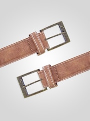 D555 DYLAN Contrast Stitch Faux Leather 3.8 Cm Width Belt - Imagen 4 de 5