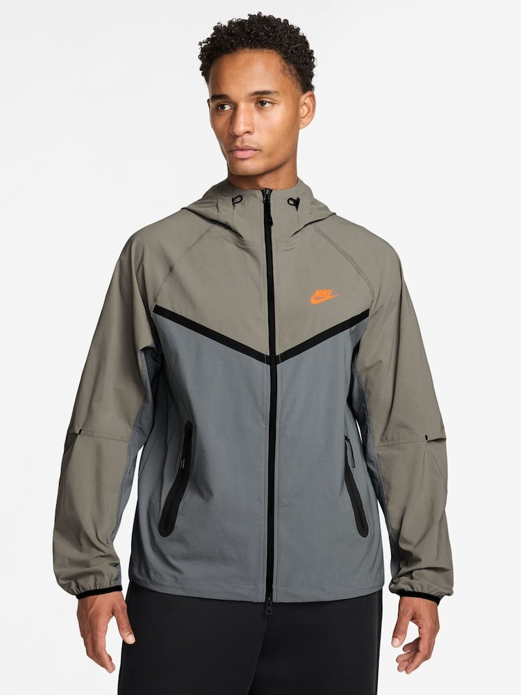 Chaqueta cortavientos Nike Tech Dri-Fit de tejido con cremallera completa - Imagen 1 de 3