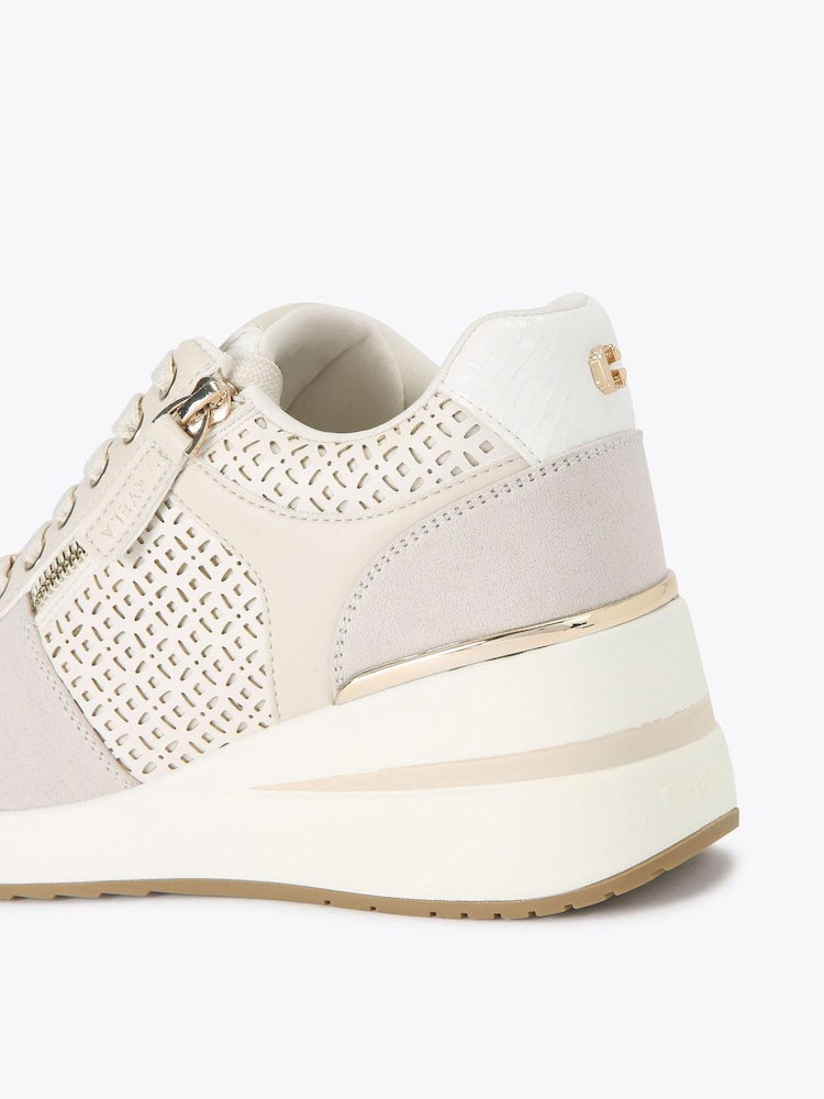 Carvela White High Rise Trainers - Image 3 of 3