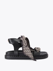 Carvela Black Sorrento Scarf Sandals - Image 1 of 4