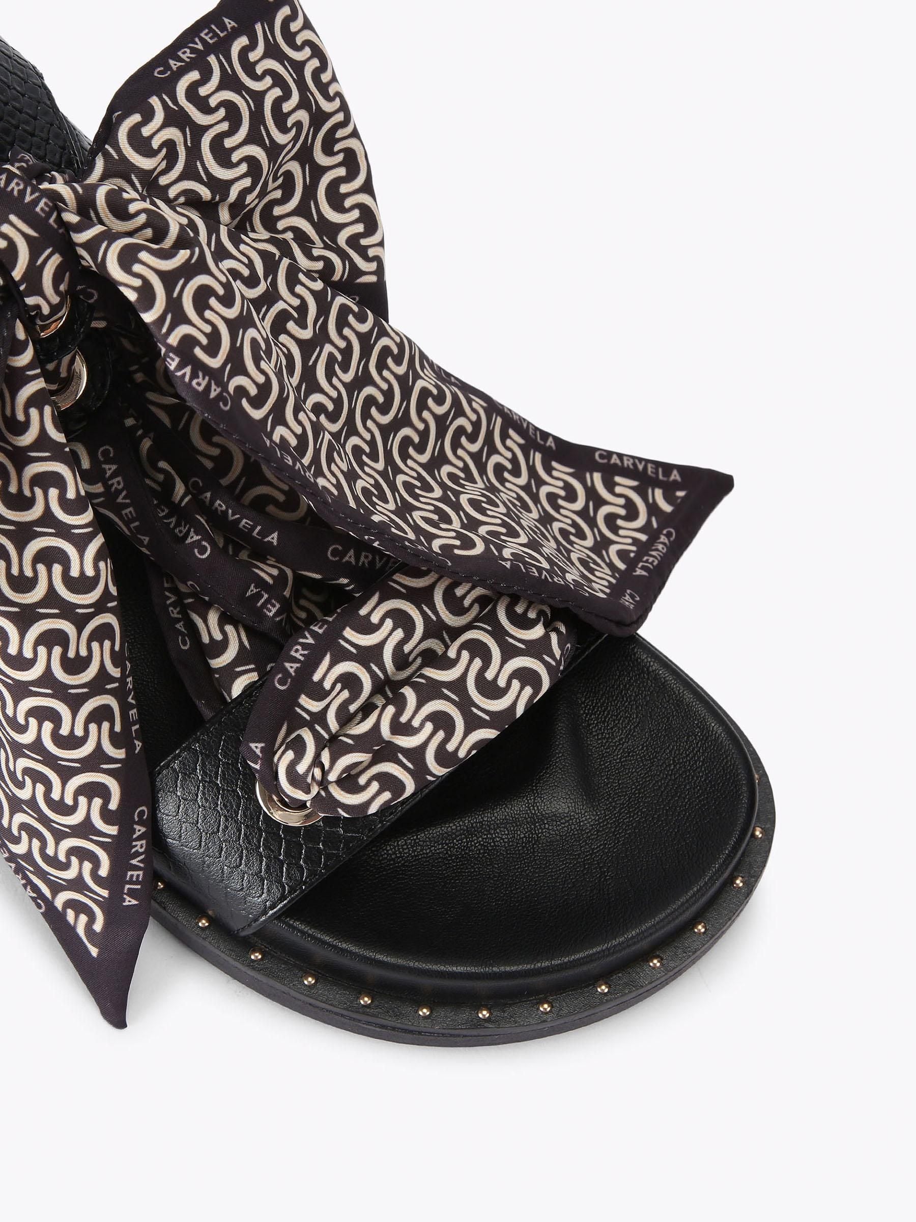 Buy Carvela Black Sorrento Scarf Sandals from Next USA