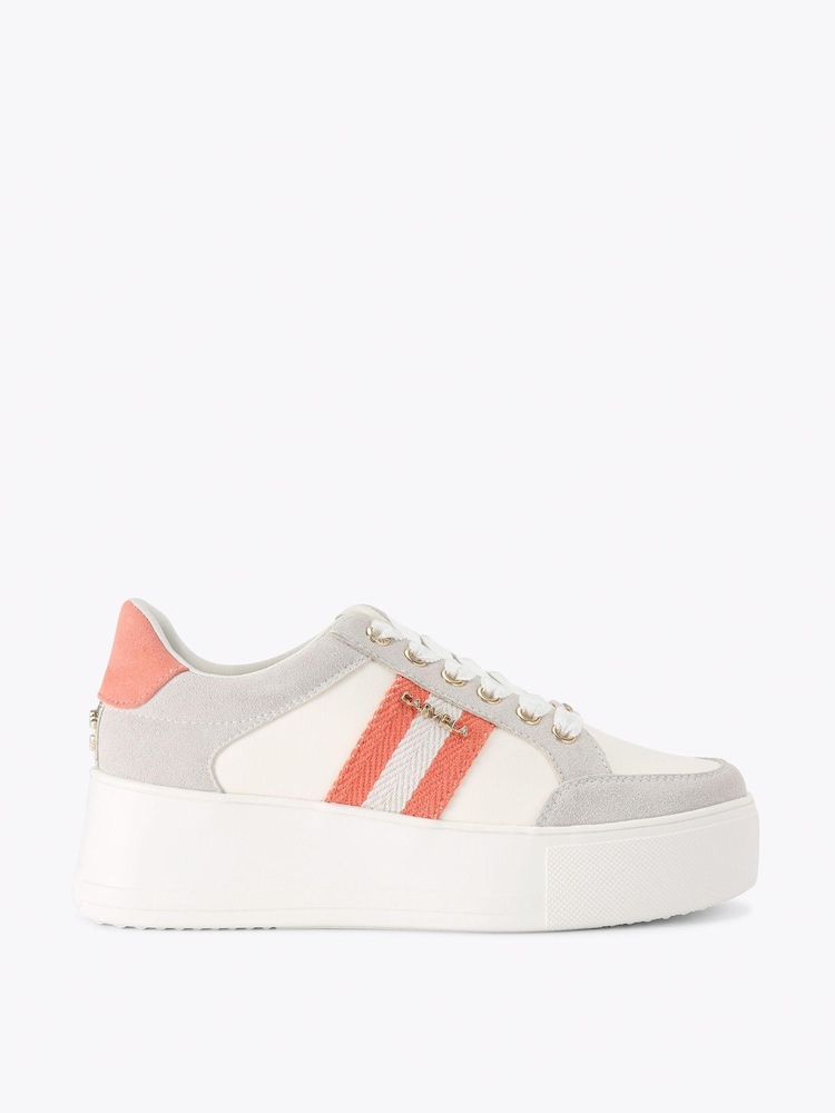 Carvela Orange Jive Lace Up Trainers - Image 1 of 4