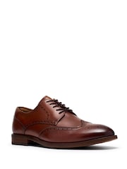 Clarks Brown Bowburn Tip Shoes - Image 4 of 6