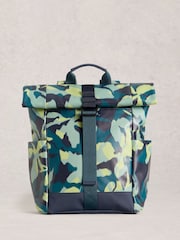 White Stuff Blue Alex Rubberised Backpack - Image 2 of 4