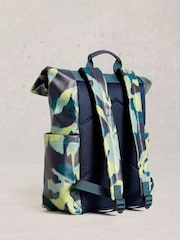 White Stuff Blue Alex Rubberised Backpack - Image 3 of 4